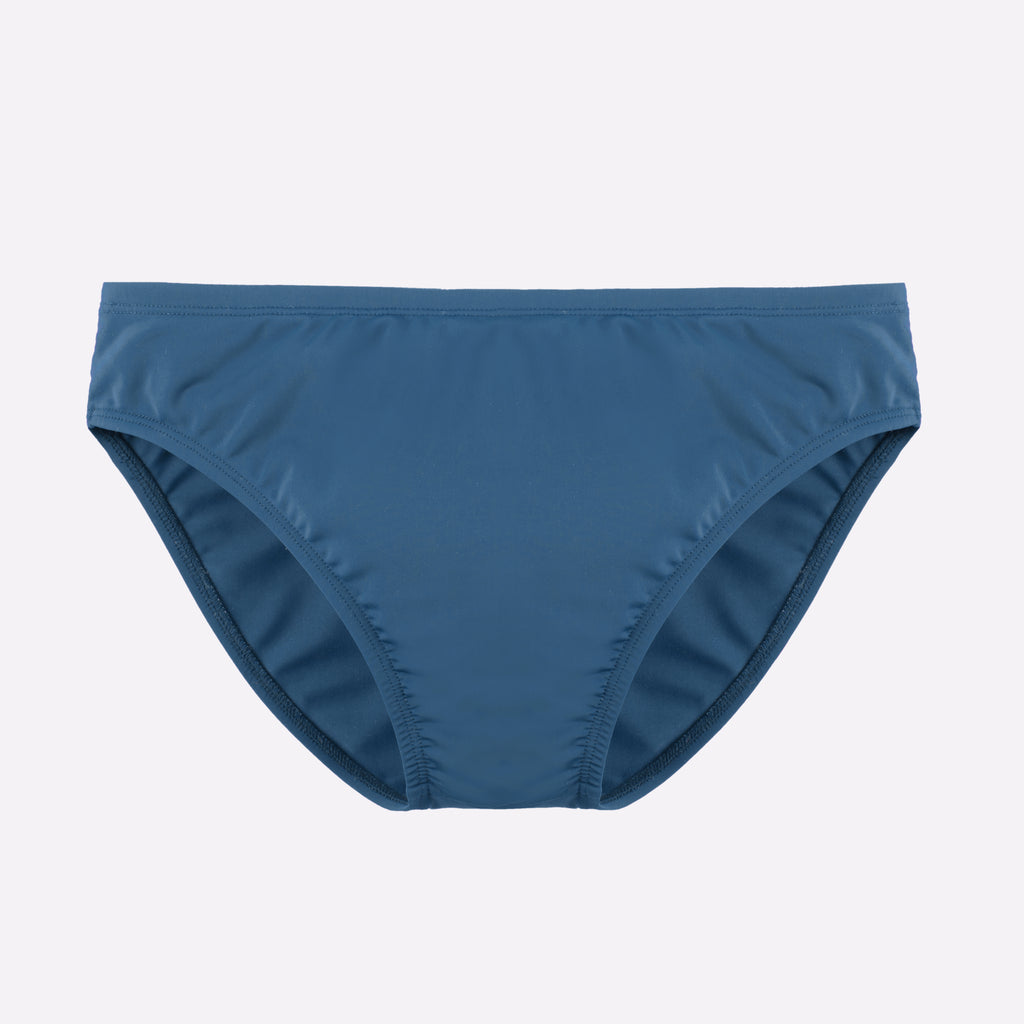 Flat lay image of swim brief in specified color.