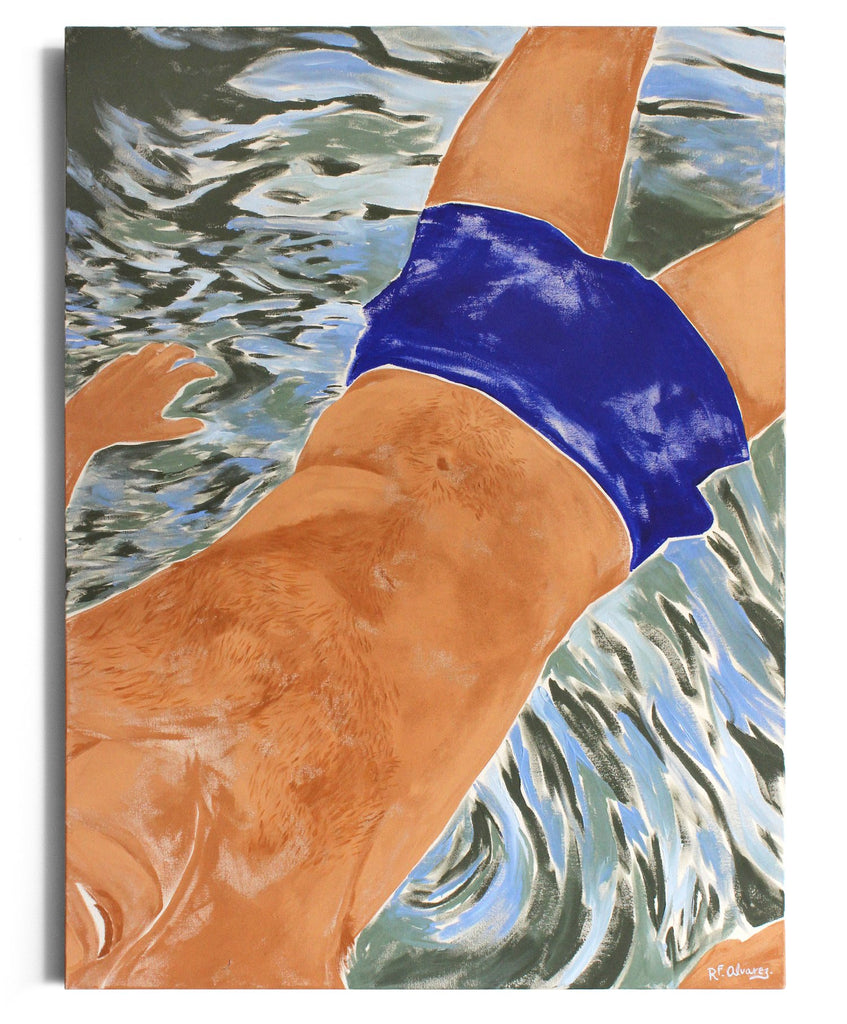 Image of artwork displaying man in water.